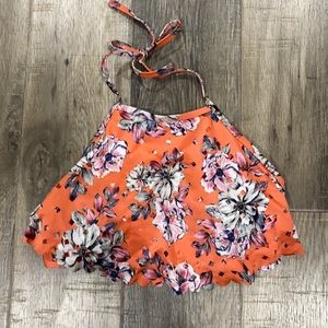 Floral bathing suit top